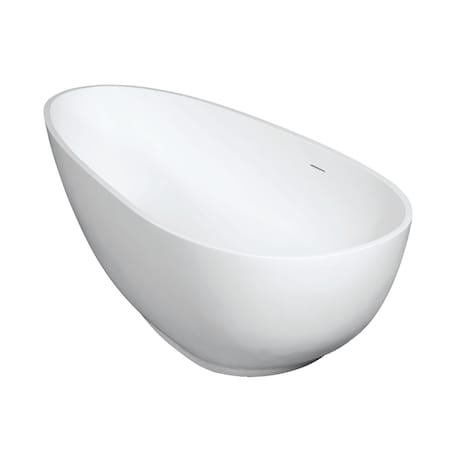 Aqua Eden 67.31 L, 32.31 W, Glossy White/Matte White, Solid Surface White Stone VRTOV683321